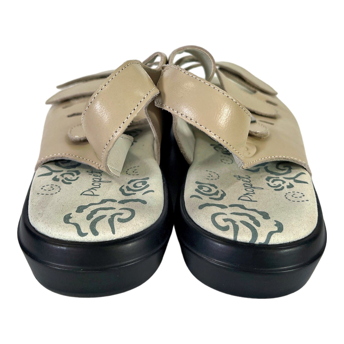 Proper Women’s Ivory/Bone Leather Slingback Sandals - 11 X2E