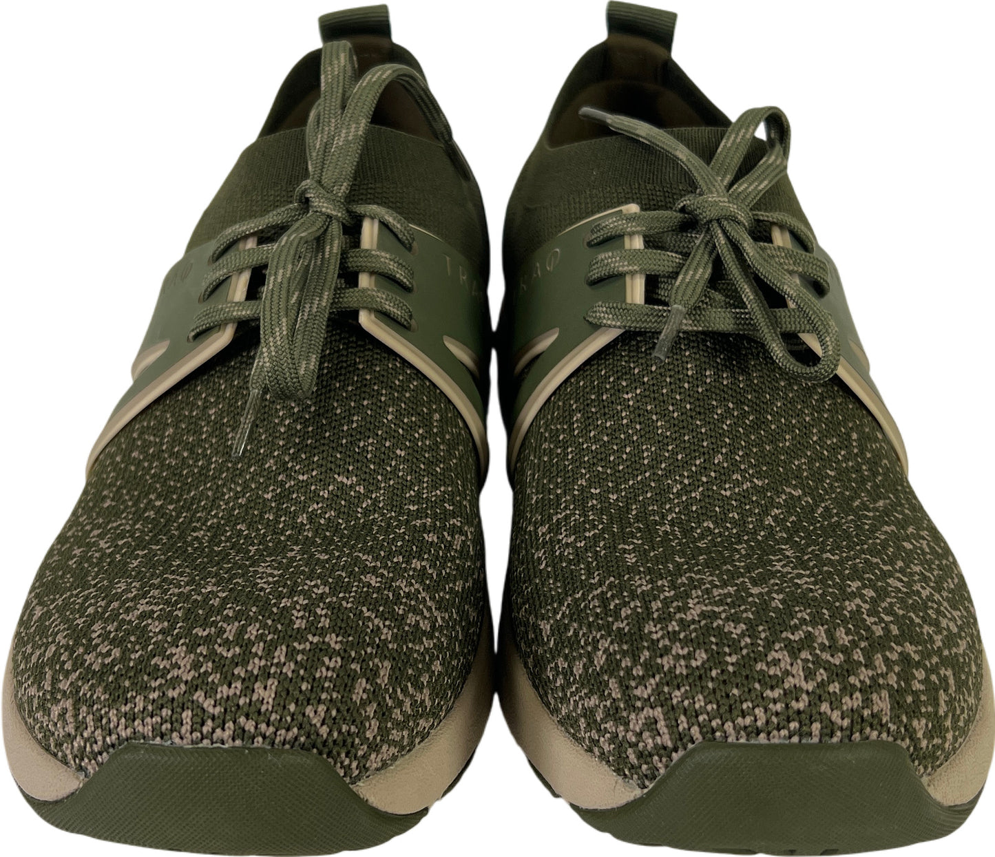 Traq by Alegria Women’s Green Knit Lace Up Sneakers - 38/US 8