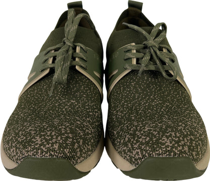 Traq by Alegria Women’s Green Knit Lace Up Sneakers - 38/US 8