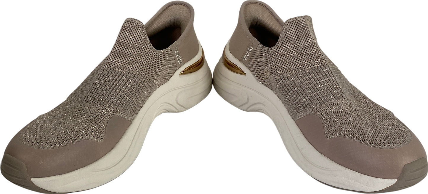 Skechers Women’s Taupe/Gold Hands Free Slip-ins Hazel Priya Shoes - 8.5