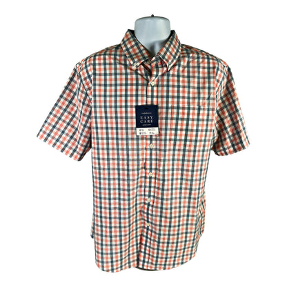 NEW Croft and Barrow Men’s Blue/Red Short Sleeve Button Up Shirt - L