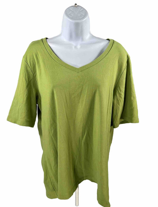 Chicos Women's Green Short Sleeve True Colors Tee Shirt - 3/US XL