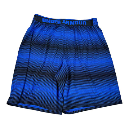 Under Armour Men’s Blue Striped Athletic Basketball Shorts with Pockets - XL