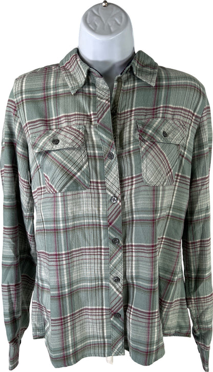 Marmot Women’s Green Plaid Flannel Button Up Shirt - S