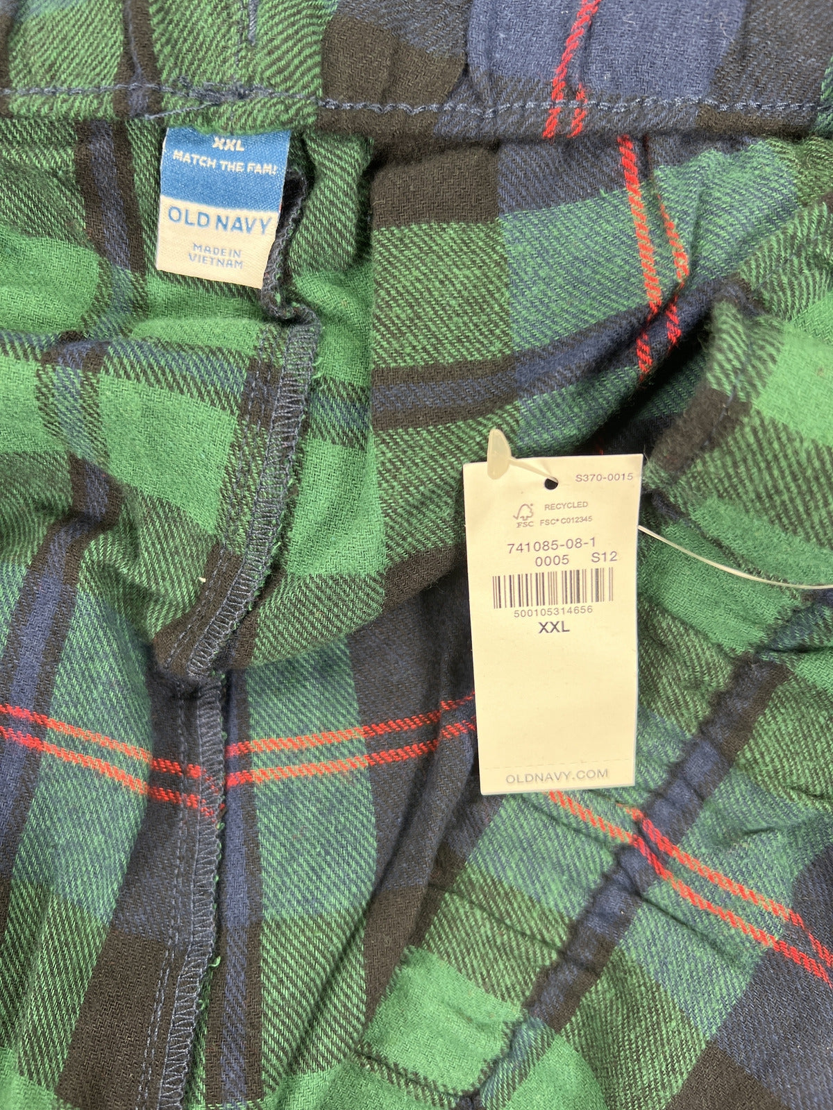 NEW Old Navy Women’s Green Plaid Flannel Pajama Pants - XXL