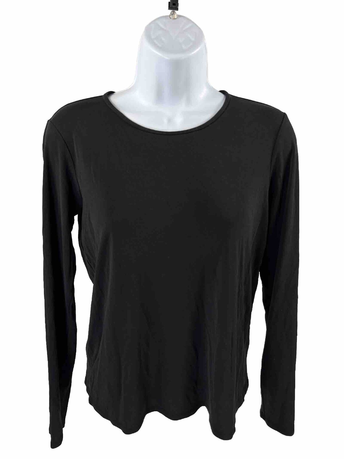 Eileen Fisher Women's Black Long Sleeve Stretch Basic T-Shirt - S