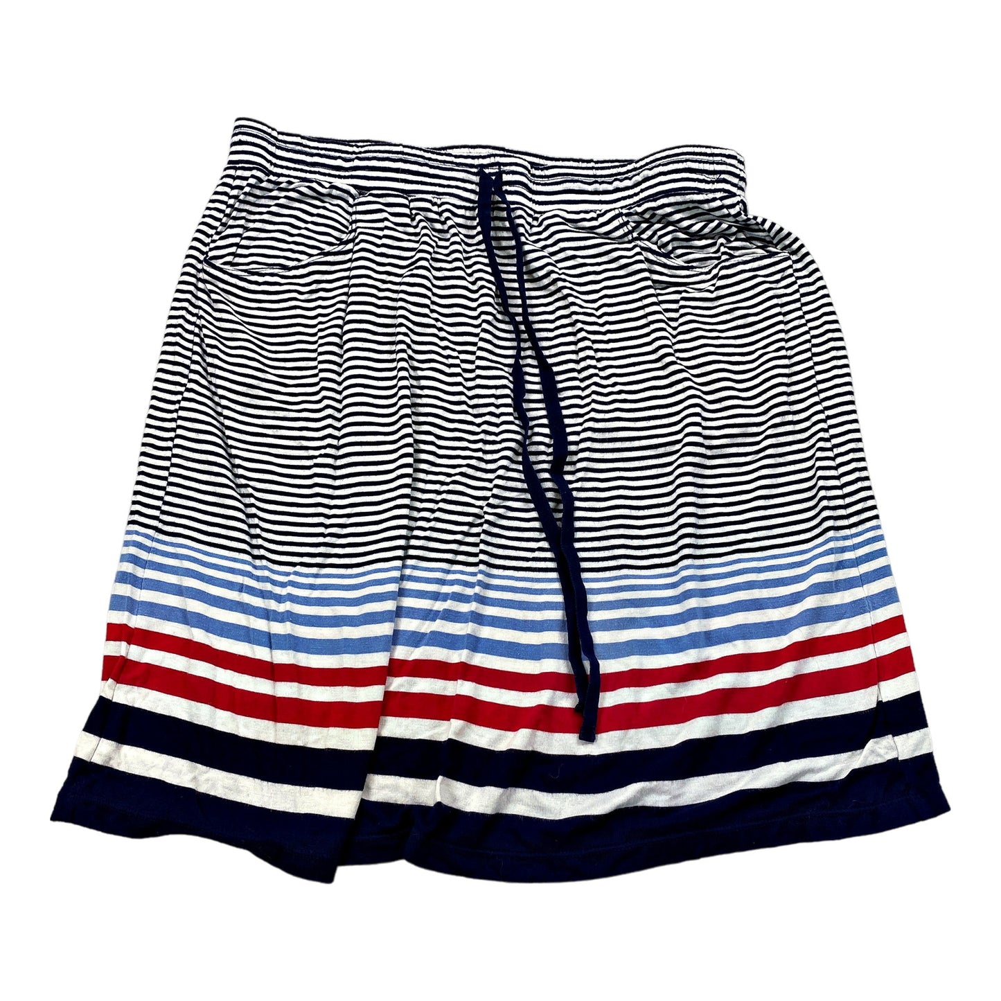 Max Studio Women’s Blue Nautical Striped Straight Skirt - M