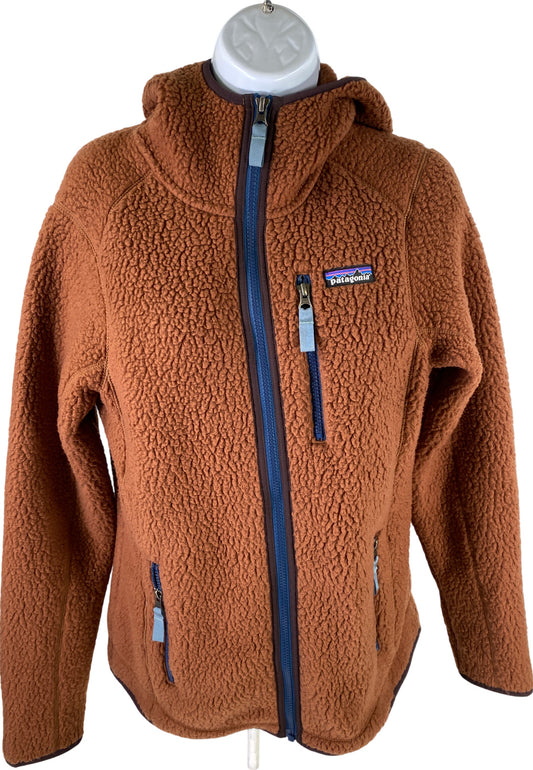 Patagonia Women’s Brown Reto Pile Long Sleeve Hooded Full Zip Fleece Jacket - M