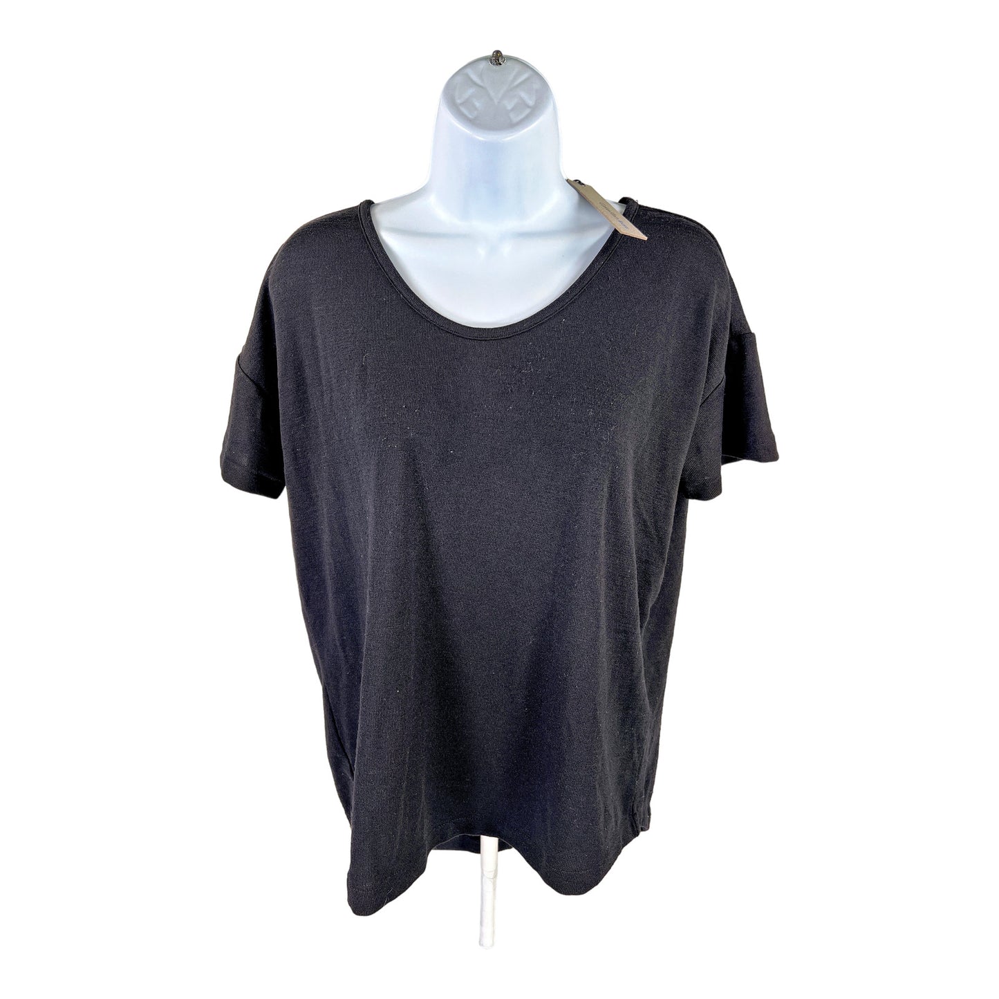 NEW Calvin Klein Women’s Black Knit Short Sleeve T-Shirt - S