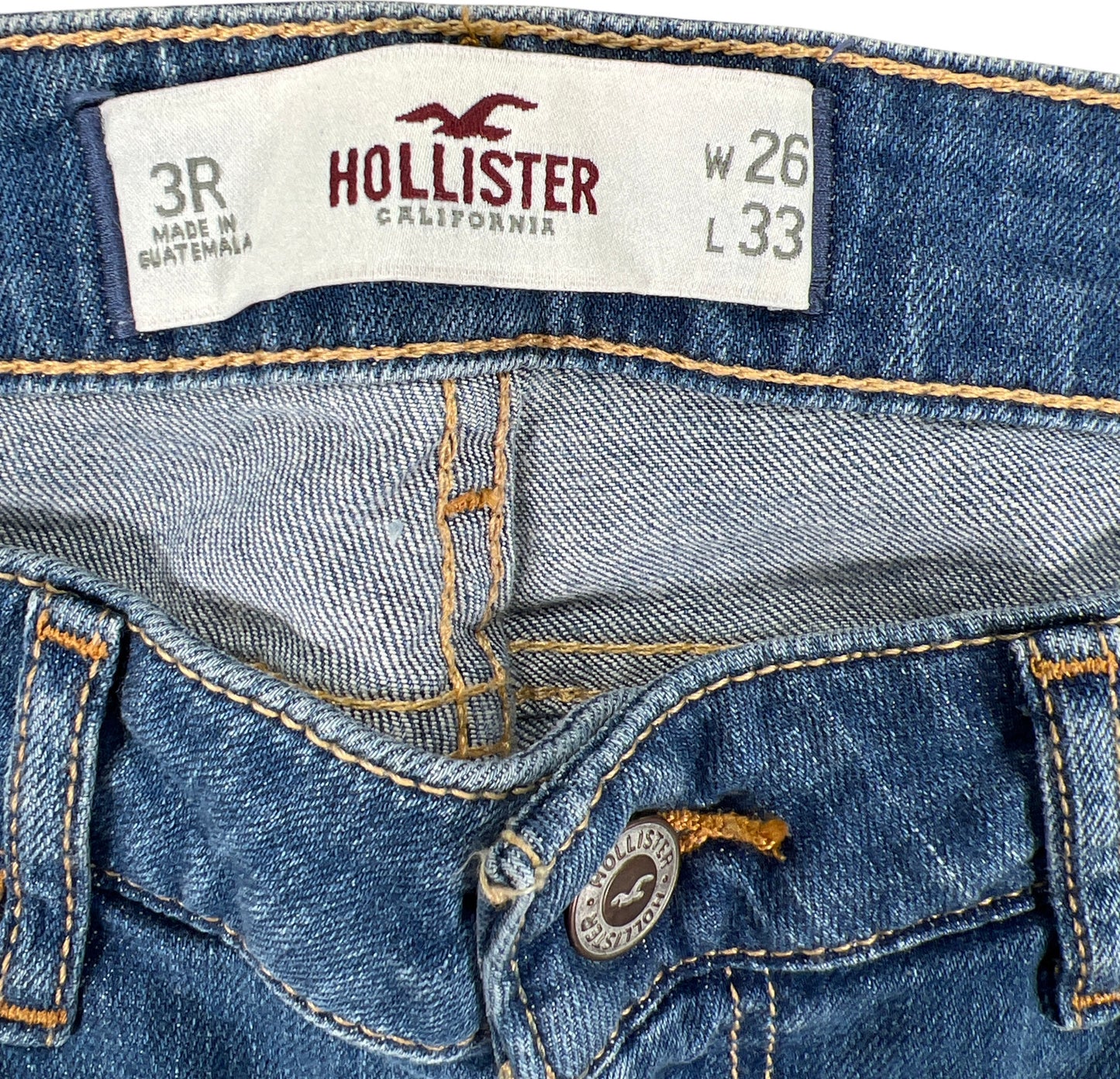 NEW Hollister Women’s Medium Wash Distressed Flare Cut Denim Jeans - 3R/ 26x33