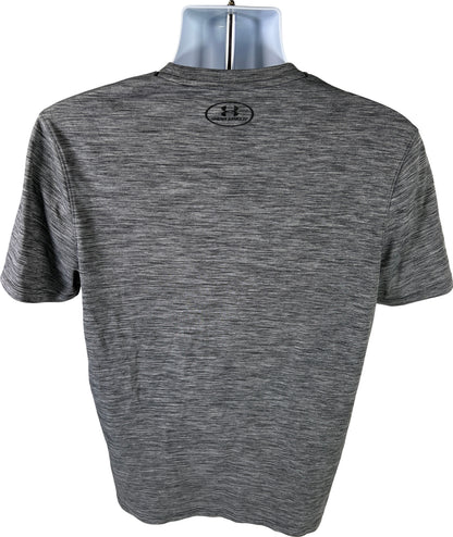 Under Armour Men’s Gray Loose Fit Logo Front Short Sleeve Athletic. Shirt - M