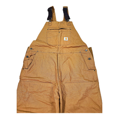 Carhartt Men’s Brown Relaxed Fit Adjustable Duck Bib Overalls - XXL