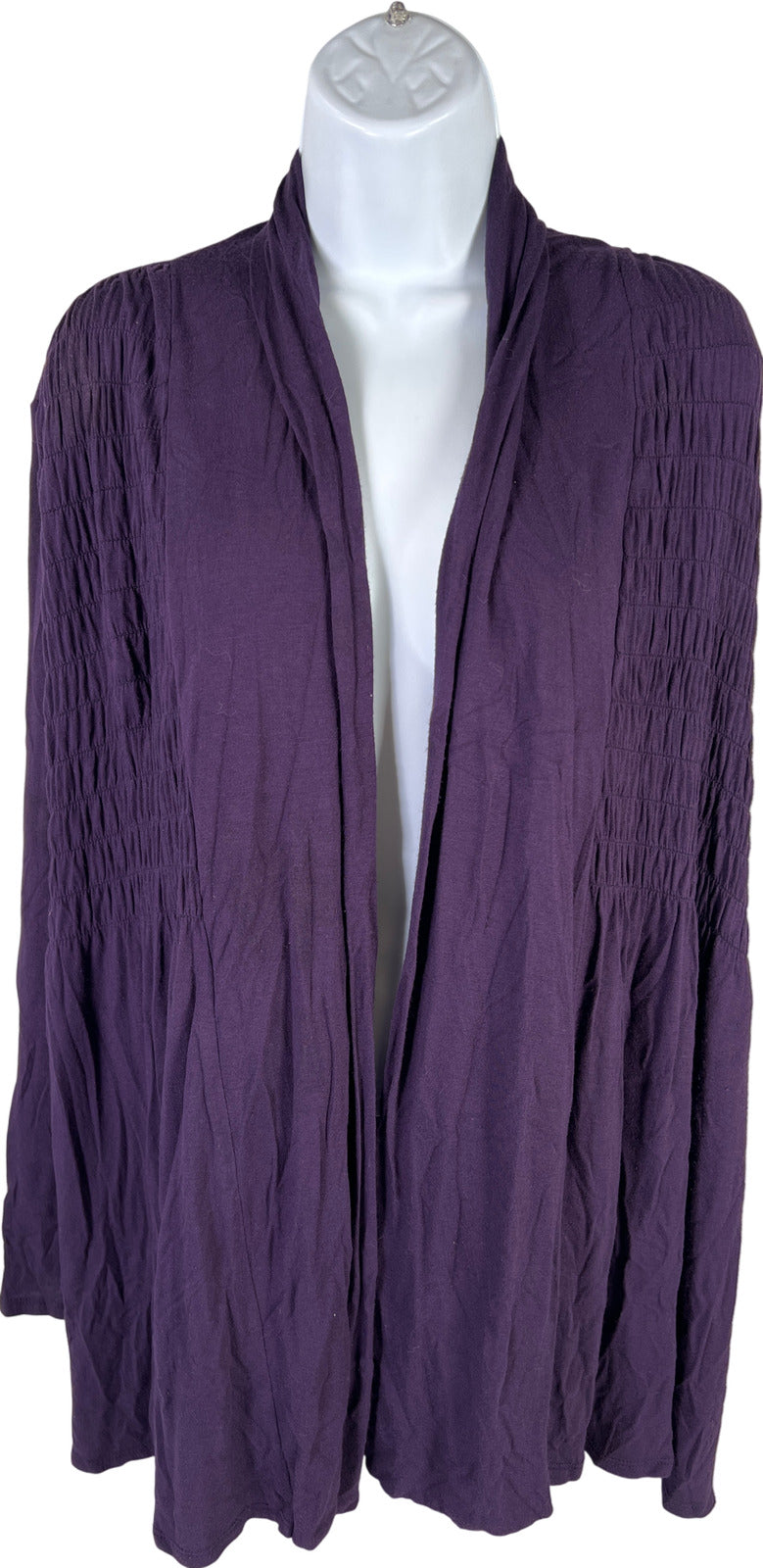 Coldwater Creek Women’s Purple Thin Knit Long Sleeve Open Cardigan Sweater - M