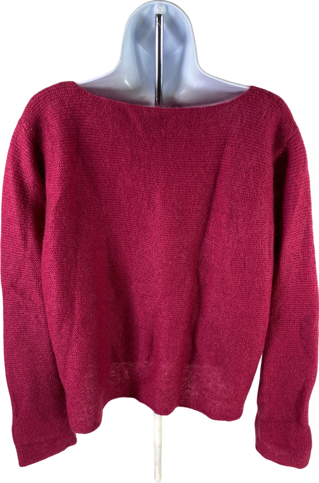 Eileen Fisher Women’s Purple Long Sleeve Mohair Knit Boat Neck Sweater - S