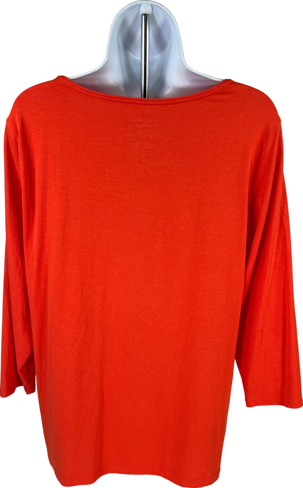 Chico’s Women’s Orange 3/4 Sleeve The Ultimate Tee Shirt - 2/US L