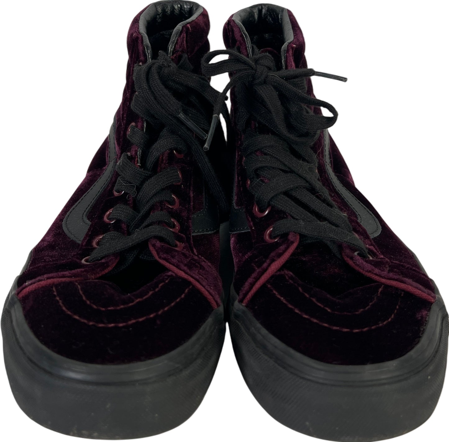 Vans Women’s Dark Purple Crushed Velour/Velvet Hi-Top Lace Up Sneakers - 7.5