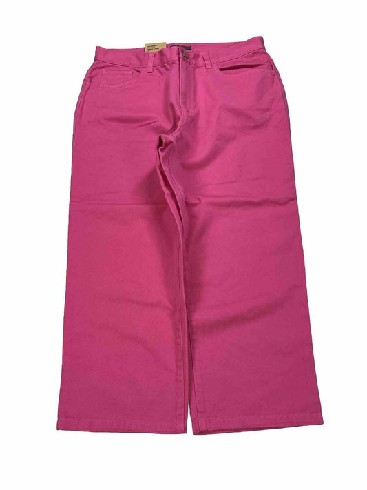 NEW LAUREN Ralph Lauren Women's Pink Classic Mid-Calf Jeans - 10