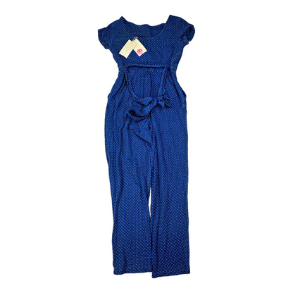 NEW Boden Women’s Blue Polka Dot Tia Scoop Back Jersey Jumpsuit - Petite 6P