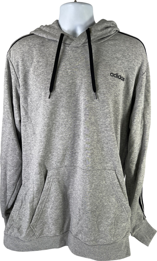 NEW adidas Men’s Gray Cotton Blend Pullover Hoodie Sweatshirt - 2XLT