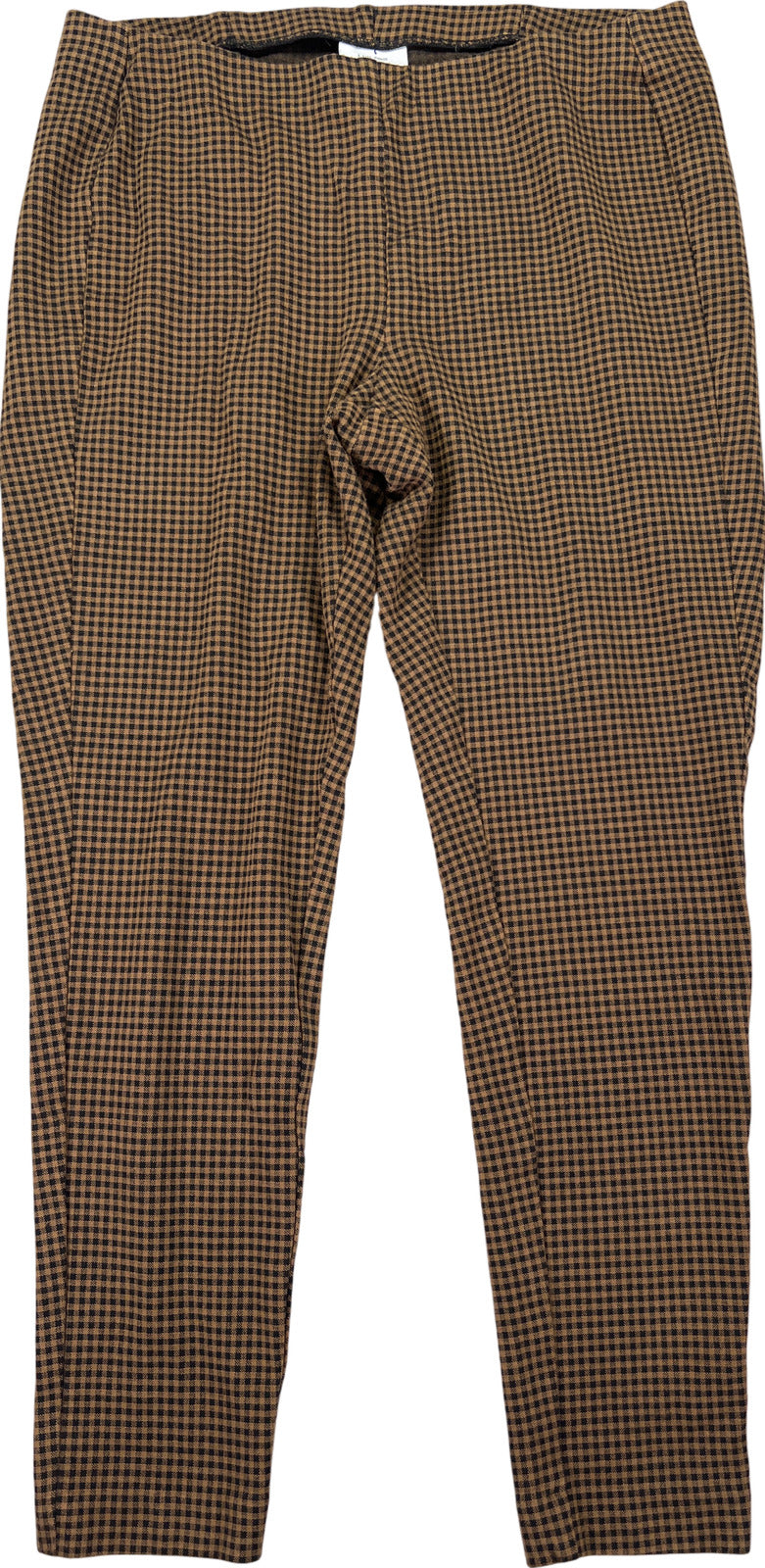 J. Jill Women’s Brown Shepherd Check Plaid Ponte Leggings - L