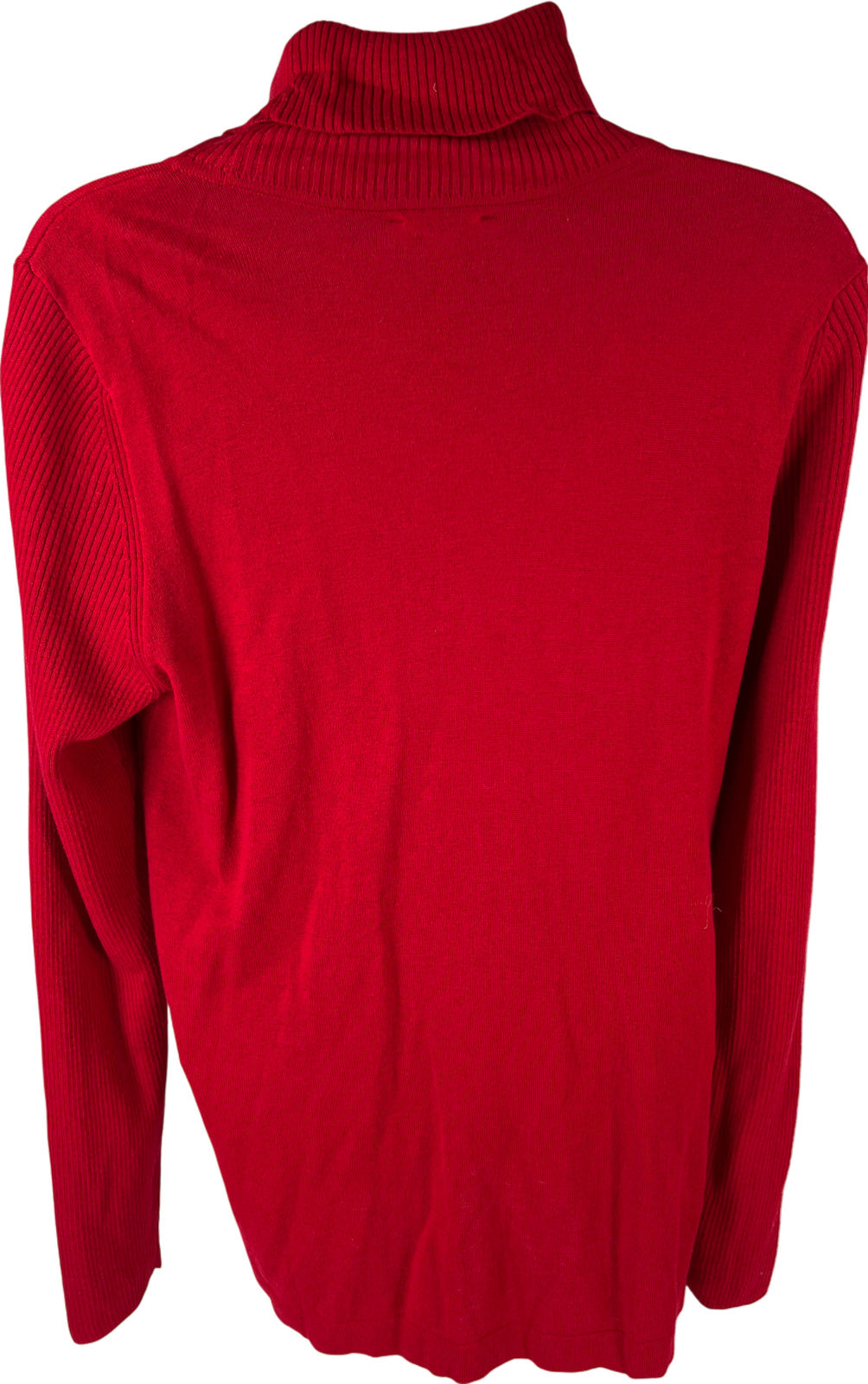 J. Jill Women’s Red Silk & Cotton Long Sleeve Turtleneck Sweater - S