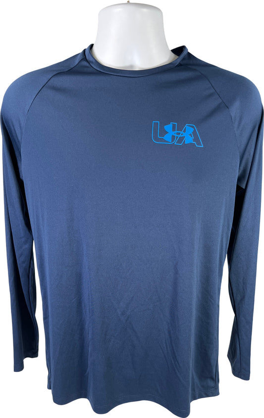 Under Armour Men’s Dark Blue Loose Fit Long Sleeve Athletic Shirt - S