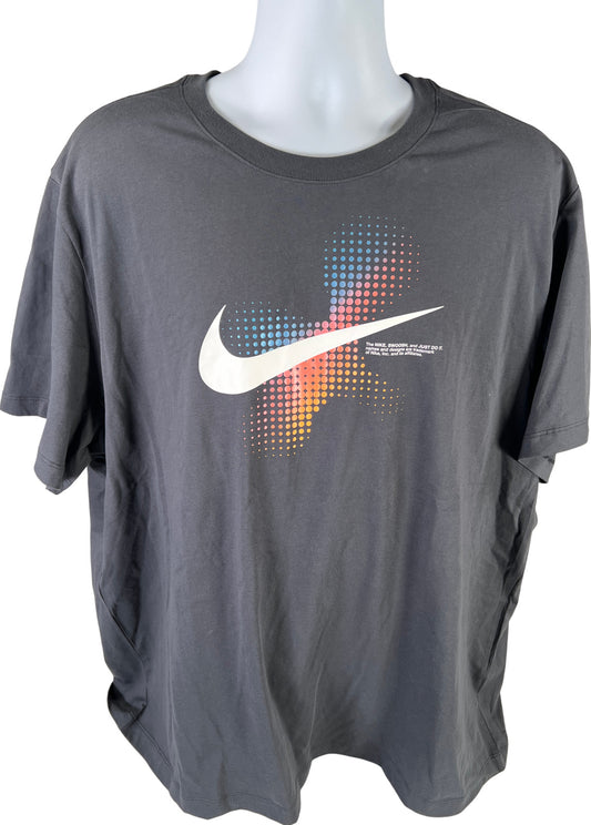 Nike Men’s Gray Sportswear Swoosh Short Sleeve T-Shirt -3XL