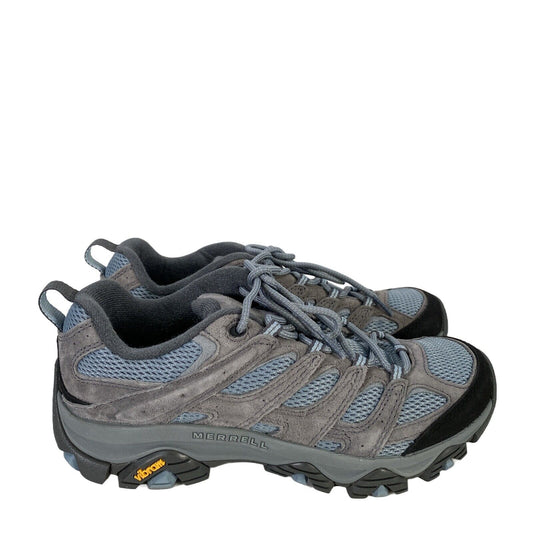 Merrell Women's Blue/Gray Suede Moab 3 Lace Up Hiking Shoes - 8.5W