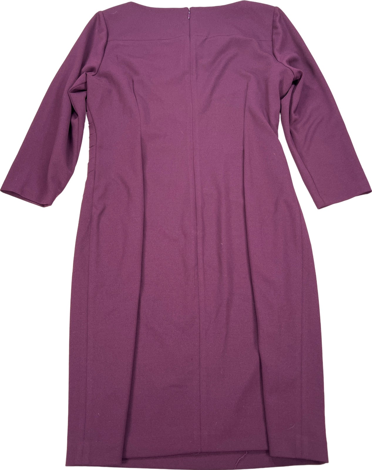 Calvin Klein Women’s Purple 3/4 Sleeve Shift Dress - 14