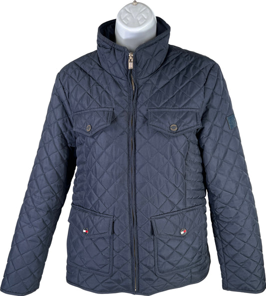 Tommy Hilfiger Women’s Blue Quilted Full Zip Puffer Jacket - M