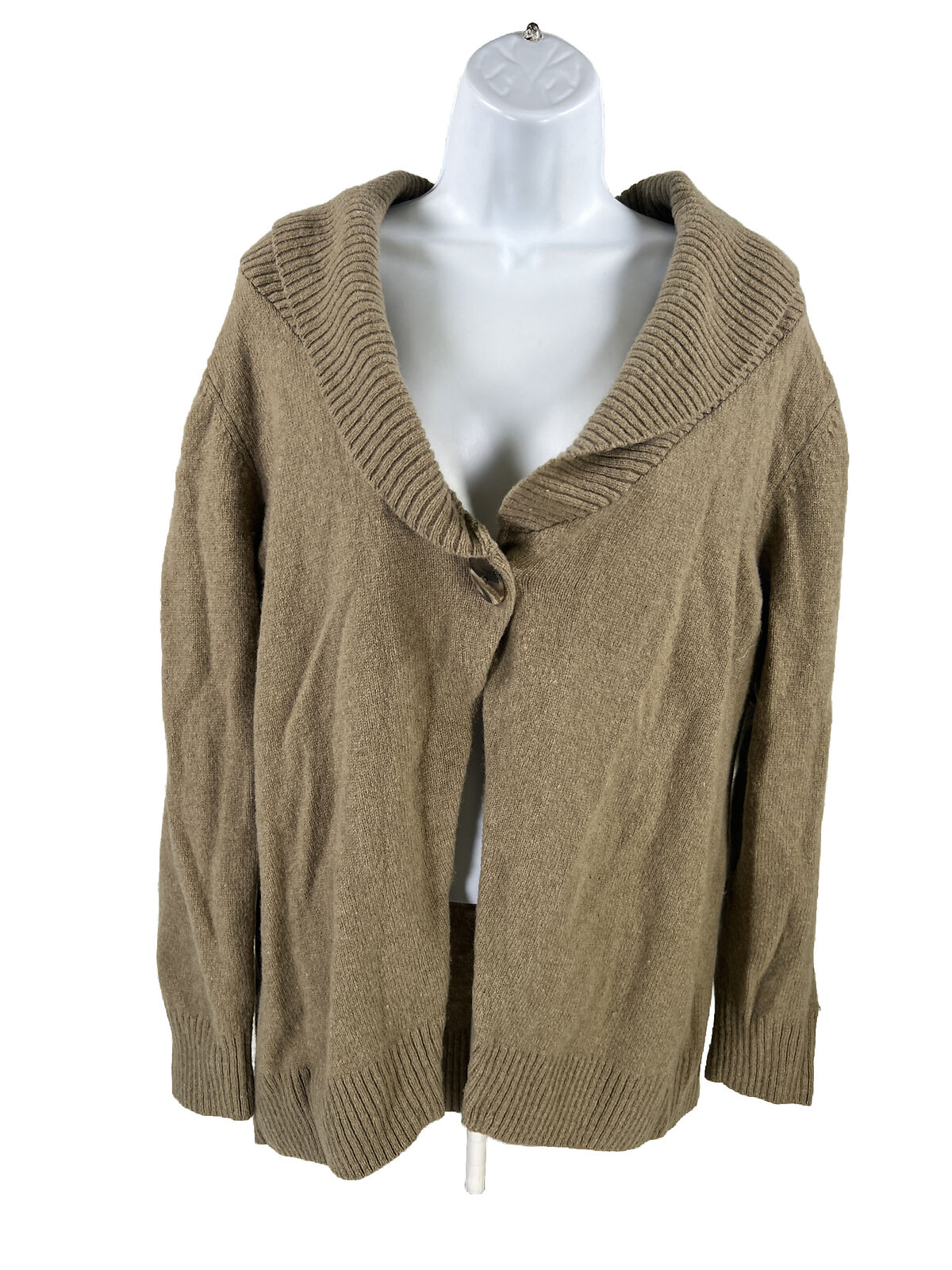 Cabela's Women's Green Wool One Button Cardigan Sweater - 2XL