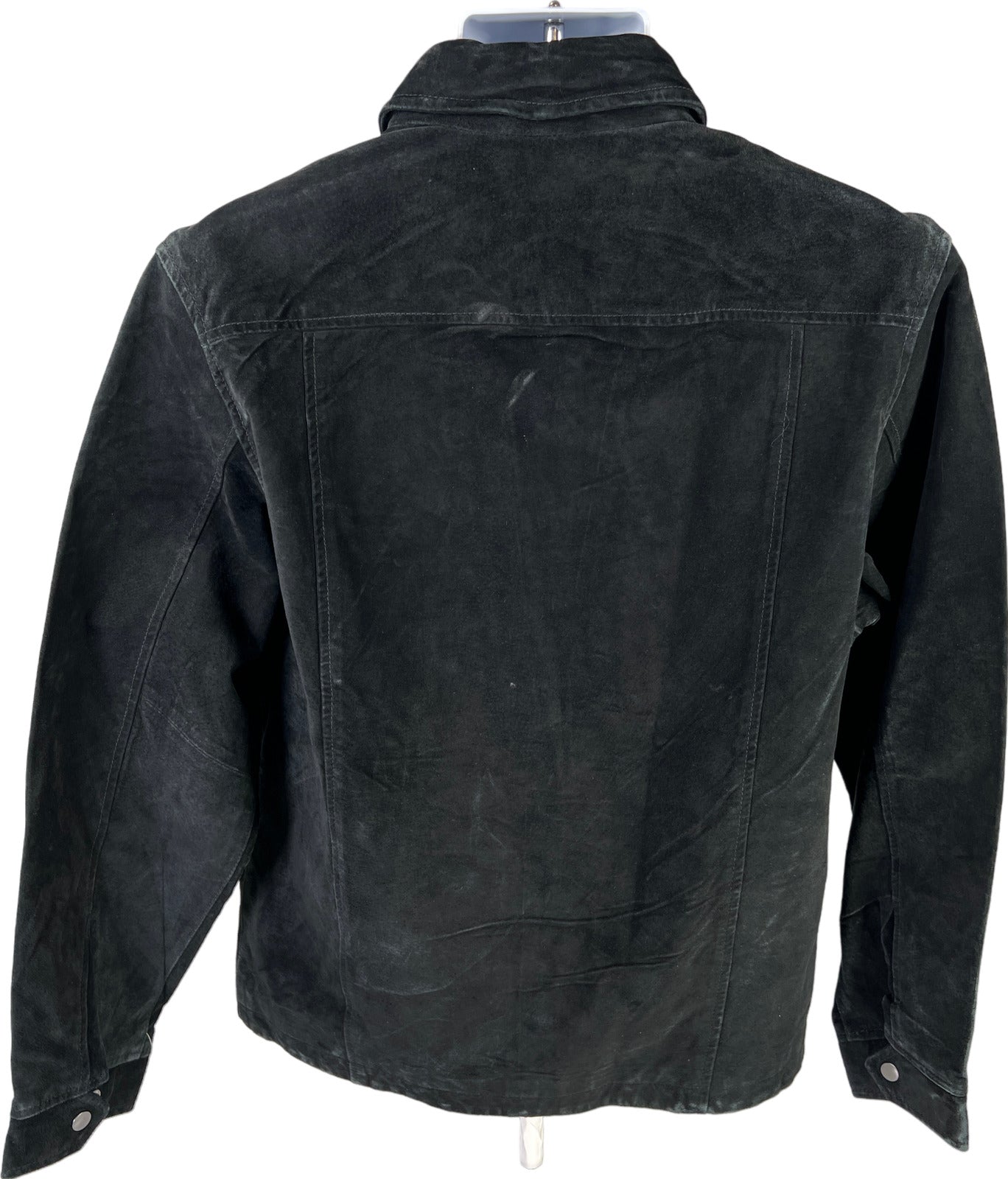 NEW Axcess Men’s Black Genuine Suede Full Zip Basic Jacket - M