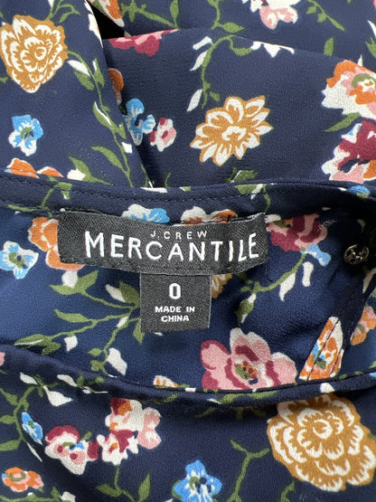 J.Crew Mercantile Women’s Blue Floral Sleeveless Sundress - 0