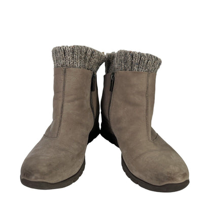 Bionica Women's Beige Suede Knit Lined Ankle Boots - 9