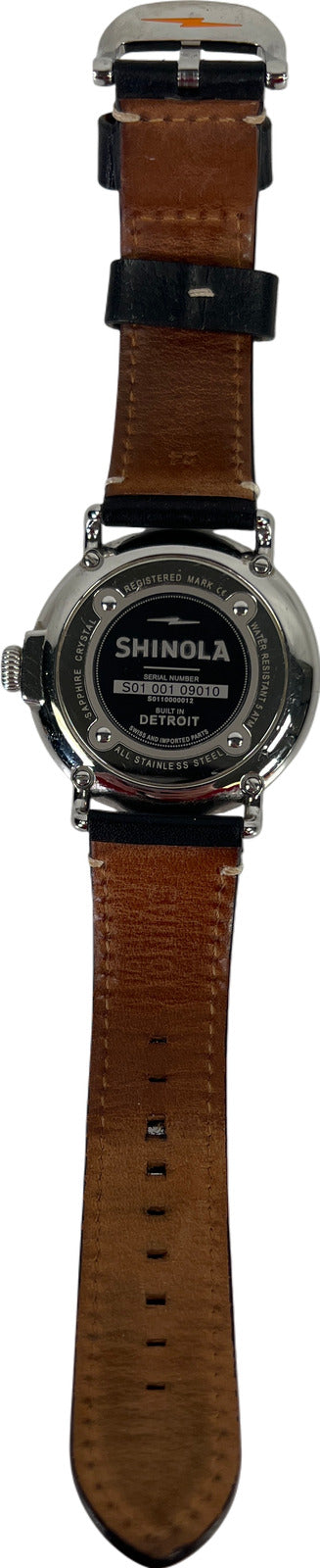 Shinola Men’s Black The Runwell 47mm Stainless Steel Chronograph Watch