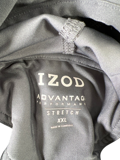 IZOD Men’s Gray Advantage Pullover Funnel Neck Hoodie - XXL