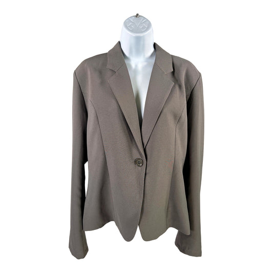 NEW French Mauve Women’s Gray Long Sleeve Blazer Jacket - XXL