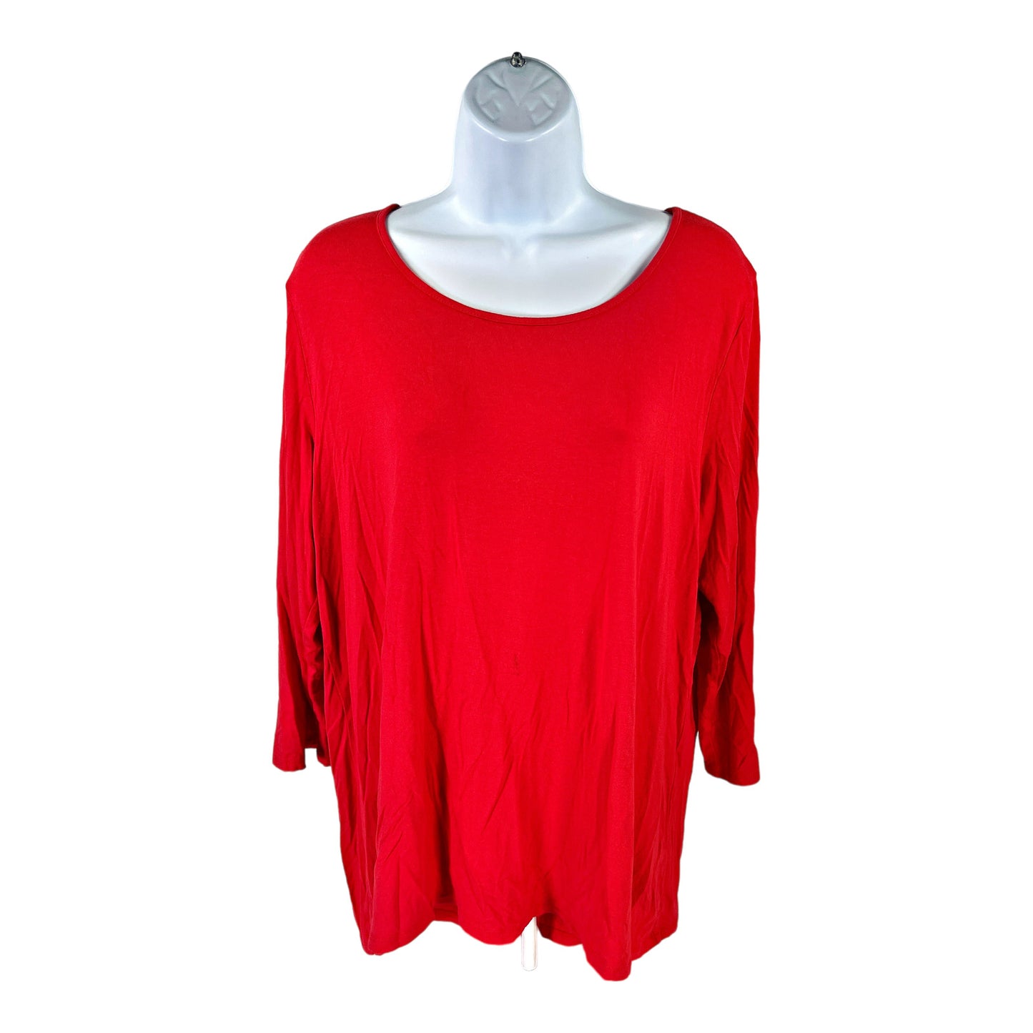 J.Jill Wearever Collection Women’s Red 3/4 Sleeve T-Shirt - L