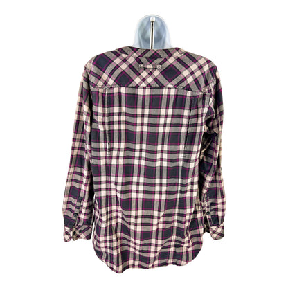 Duluth Trading Women’s Purple Plaid Long Sleeve Flannel Shirt - S