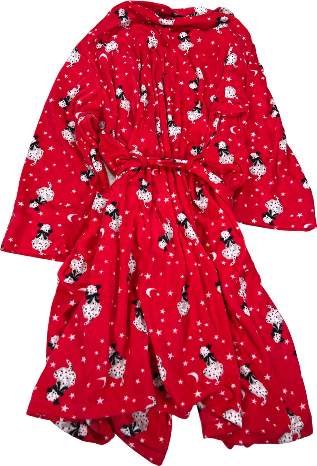 NEW Jockey Women’s Red Dog Print Plush Robe - Plus 3X