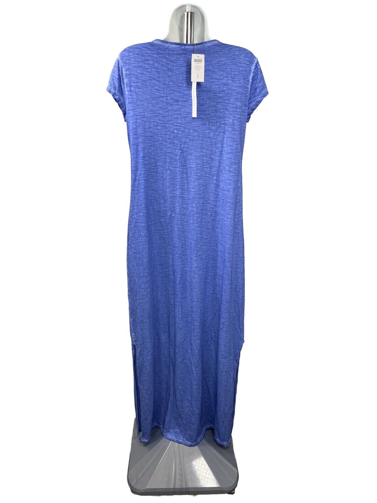 NEW Chico's Womens Nikko Blue Pigment Dye Tessa Tee Shirt Dress - 2/US 12