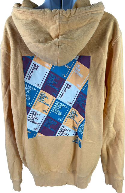 The North Face Unisex Orange Graphic Back Pullover Hoodie - M