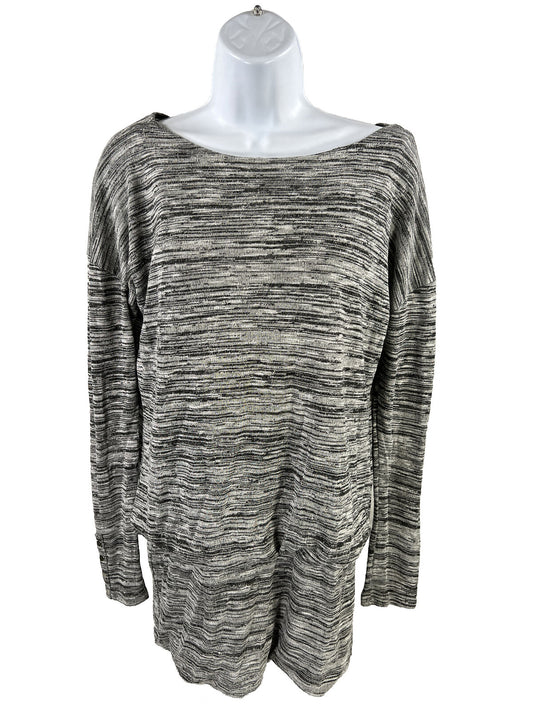 White House Black Market Women's Gray Open Back Sweater - S