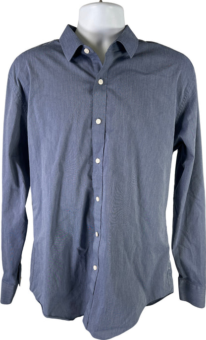 J.Crew Men’s Blue Performance Slim Fit Button Up Casual Shirt - XL