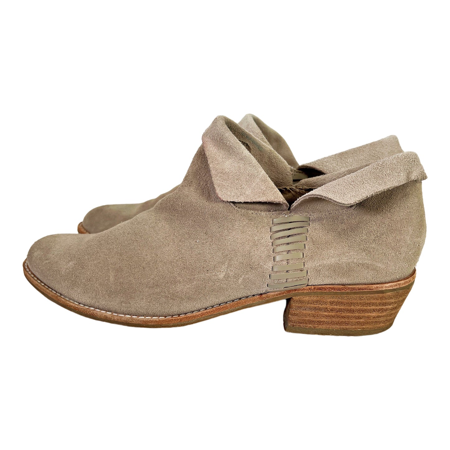 Dolce Vita Women’s Light Beige Suede Slip On Ankle Booties - 10