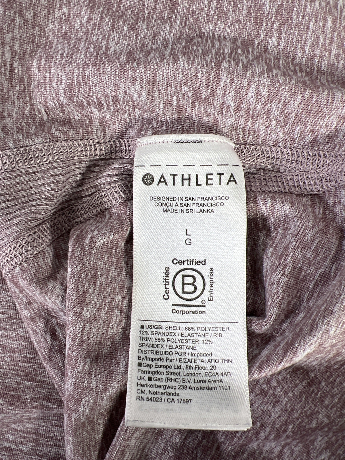 Athleta Women’s Purple Long Sleeve Uptempo Top Shirt - L