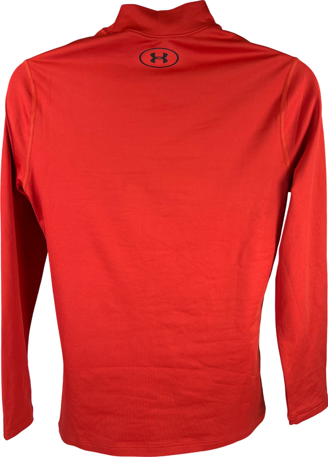 Under Armour Men’s Orange Long Sleeve Coldgear Mock Neck Compression Shirt - M