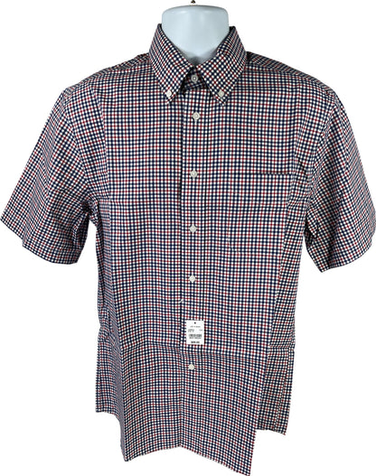 NEW Jos. A. Bank Men’s Blue/Red Plaid Traveler Button Down Shirt - M