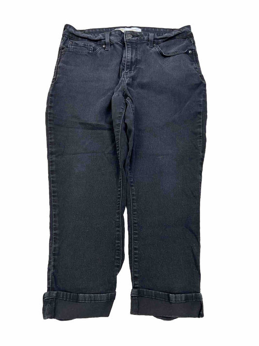 Levi's Women's Black Mid Rise Capri Stretch Denim Jeans - 12
