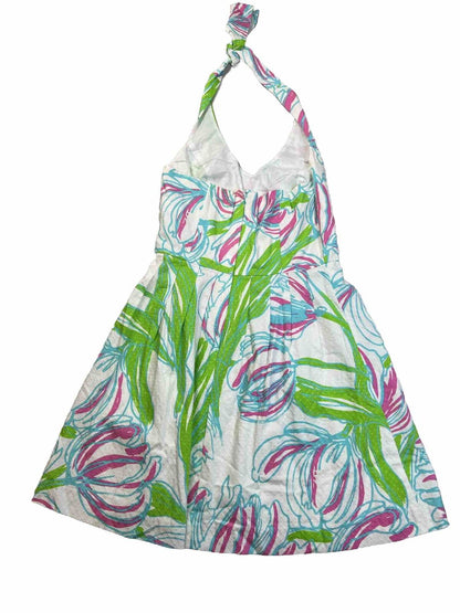 Lilly Pulitzer Women's White/Green Ross Ring The Bellboy Halter Dress - 6